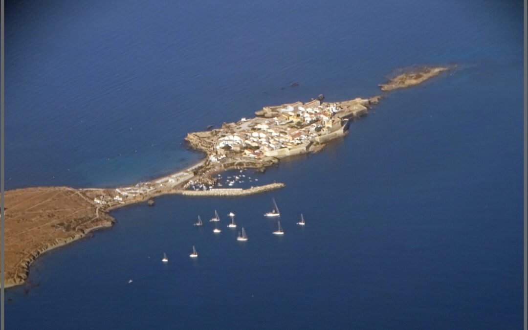 Vista aérea de la isla de Tabarca, frente a Santa Pola